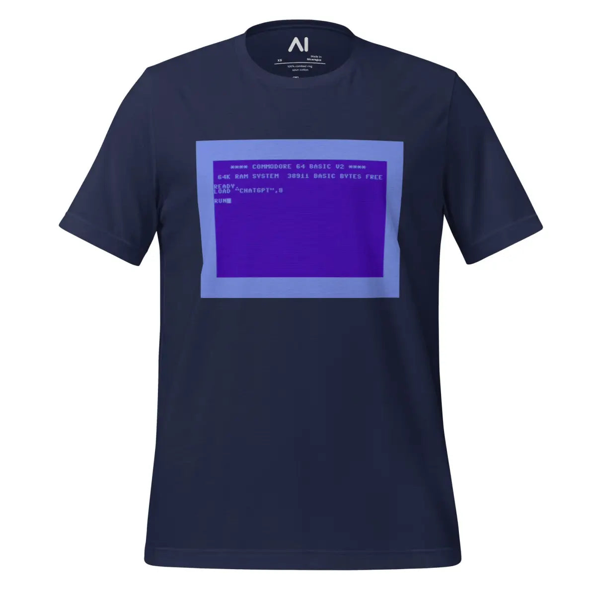 How to Run ChatGPT on a Commodore 64 T-Shirt (unisex) - Navy / M