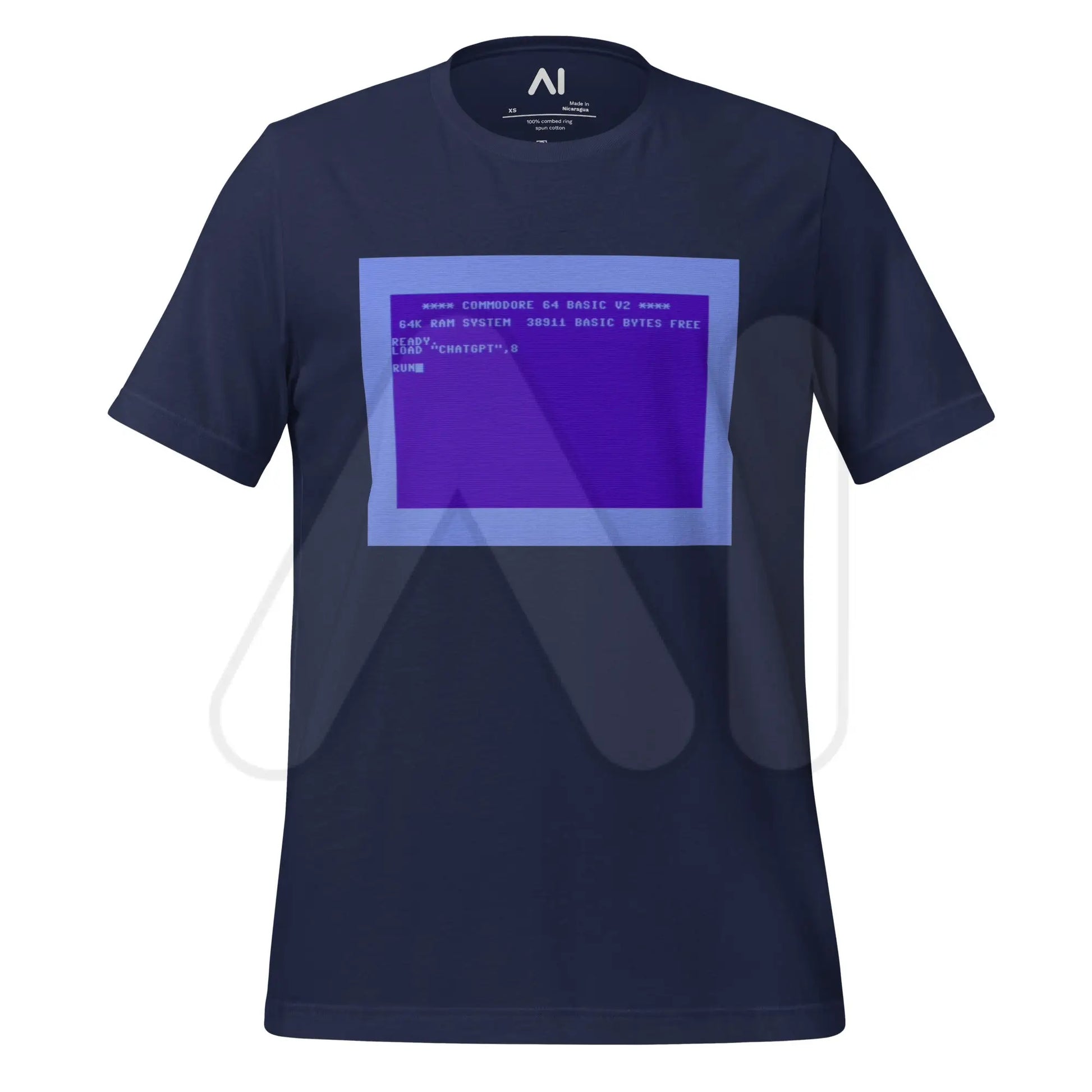 How to Run ChatGPT on a Commodore 64 T-Shirt (unisex) - Navy / M