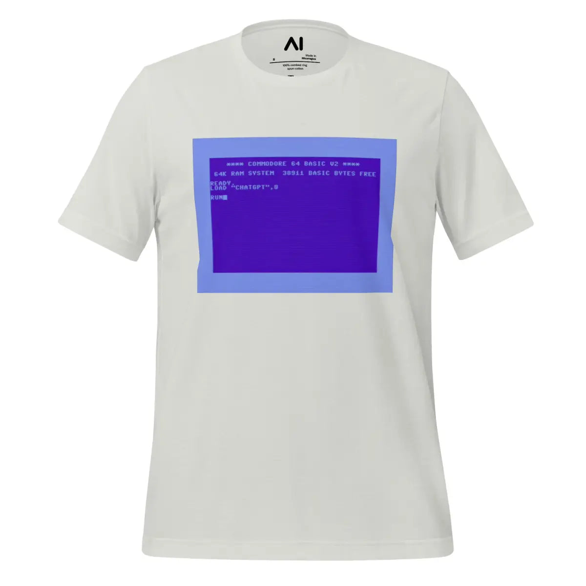 How to Run ChatGPT on a Commodore 64 T-Shirt (unisex) - Silver / M