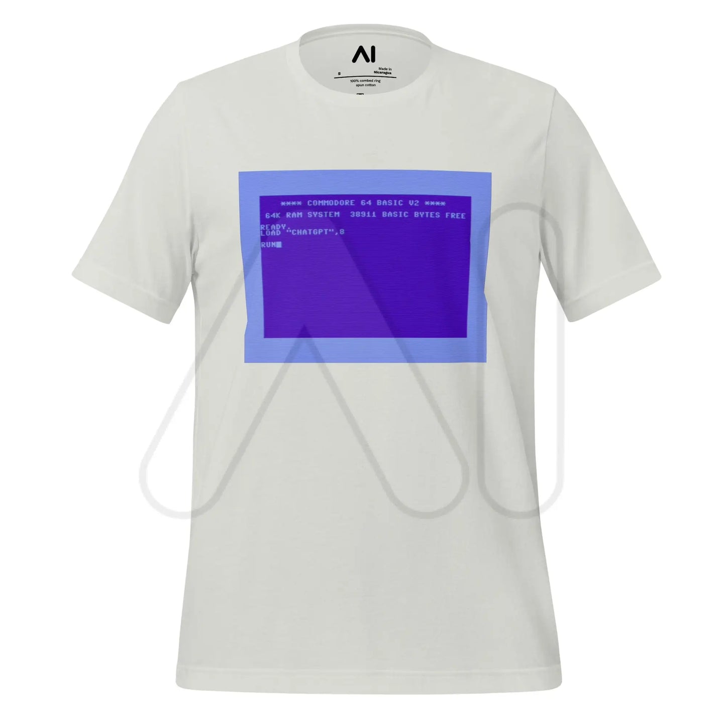 How to Run ChatGPT on a Commodore 64 T-Shirt (unisex) - Silver / M