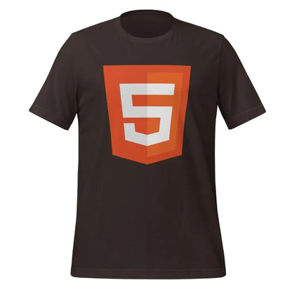 HTML5 Shield Icon T-Shirt (unisex) - Brown / M