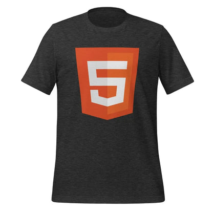 HTML5 Shield Icon T-Shirt (unisex) - Dark Grey Heather / M