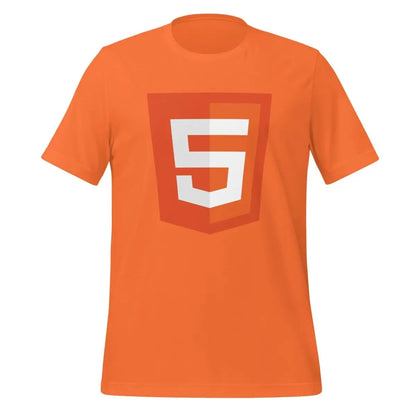 HTML5 Shield Icon T-Shirt (unisex) - Orange / M