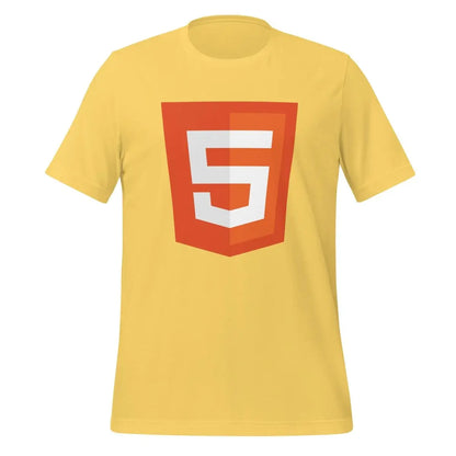 HTML5 Shield Icon T-Shirt (unisex) - Yellow / M