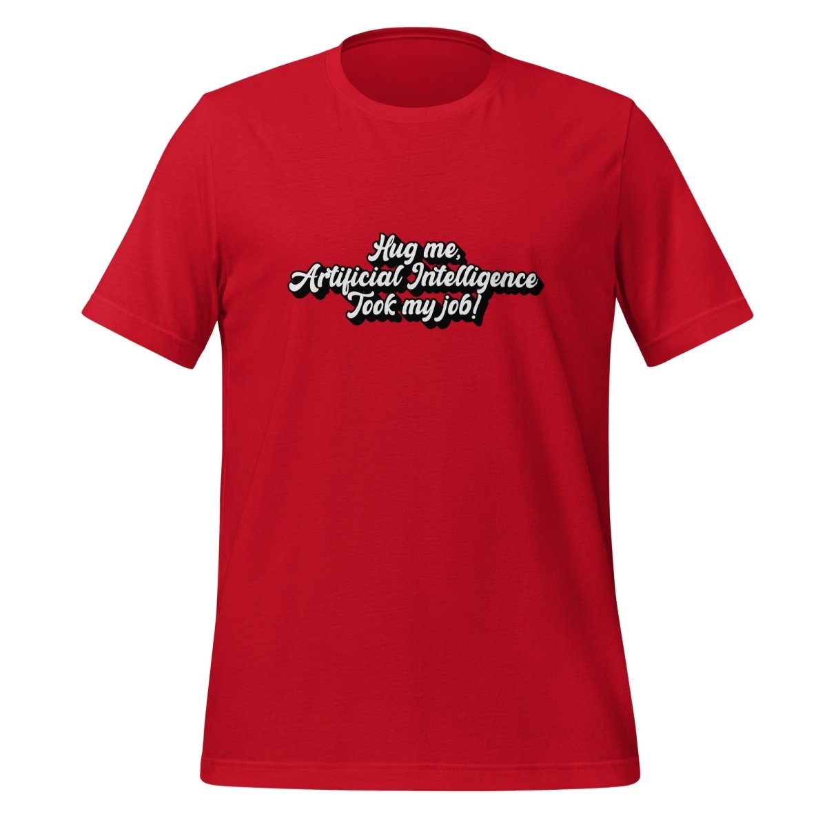 Hug me, AI took my job! Vintage T - Shirt (unisex) - Red - AI Store