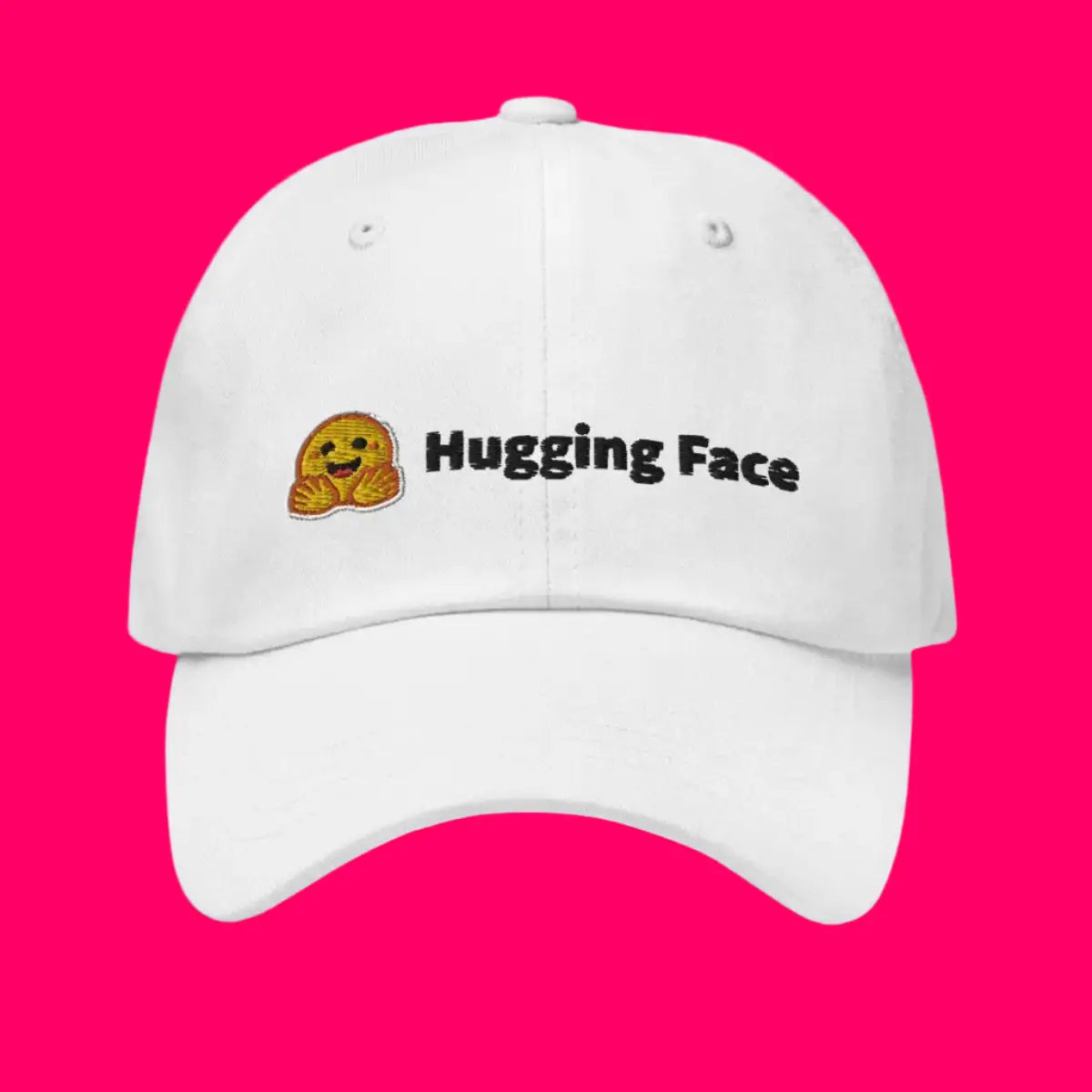 Hugging Face Black Logo Cap