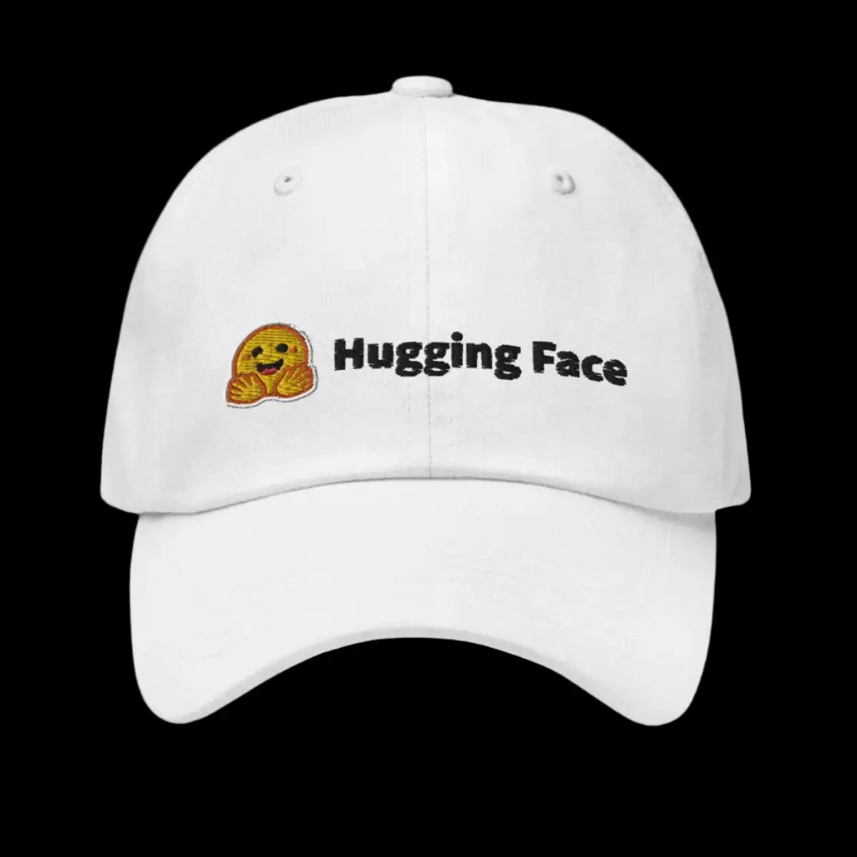 Hugging Face Black Logo Cap