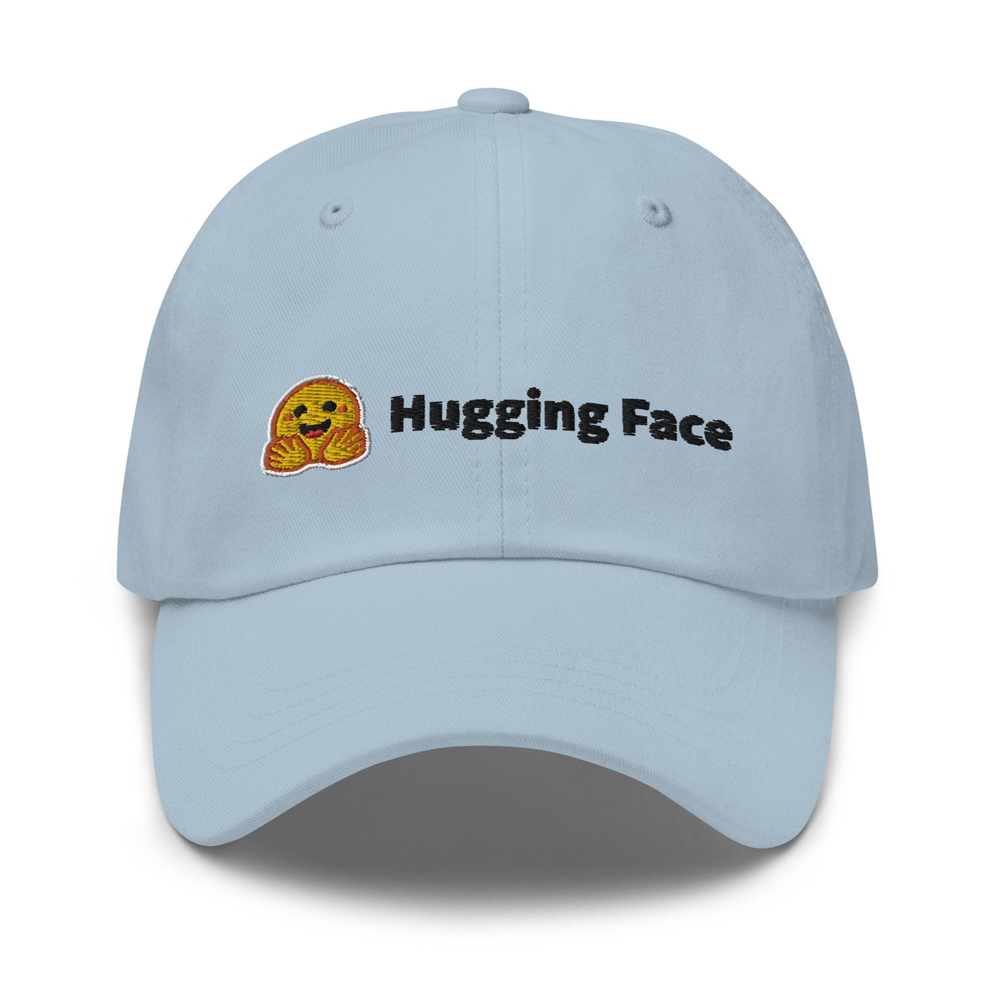 Hugging Face Black Logo Embroidered Cap - Light Blue - AI Store