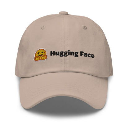 Hugging Face Black Logo Embroidered Cap - Stone - AI Store