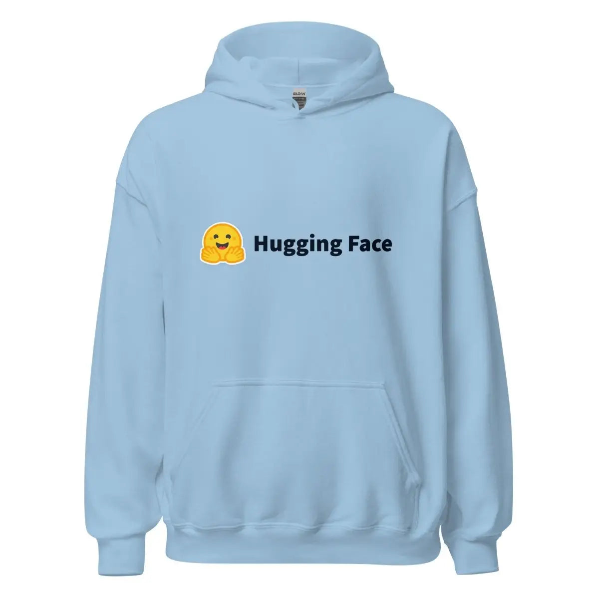 Hugging Face Black Logo Hoodie (unisex) - Light Blue / M