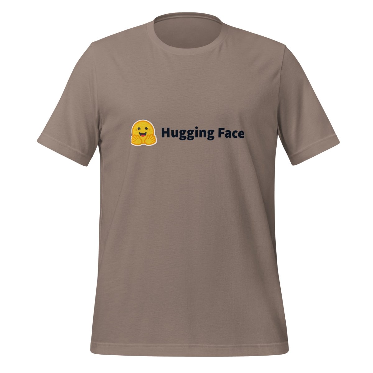 Hugging Face Black Logo T - Shirt (unisex) - Pebble - AI Store