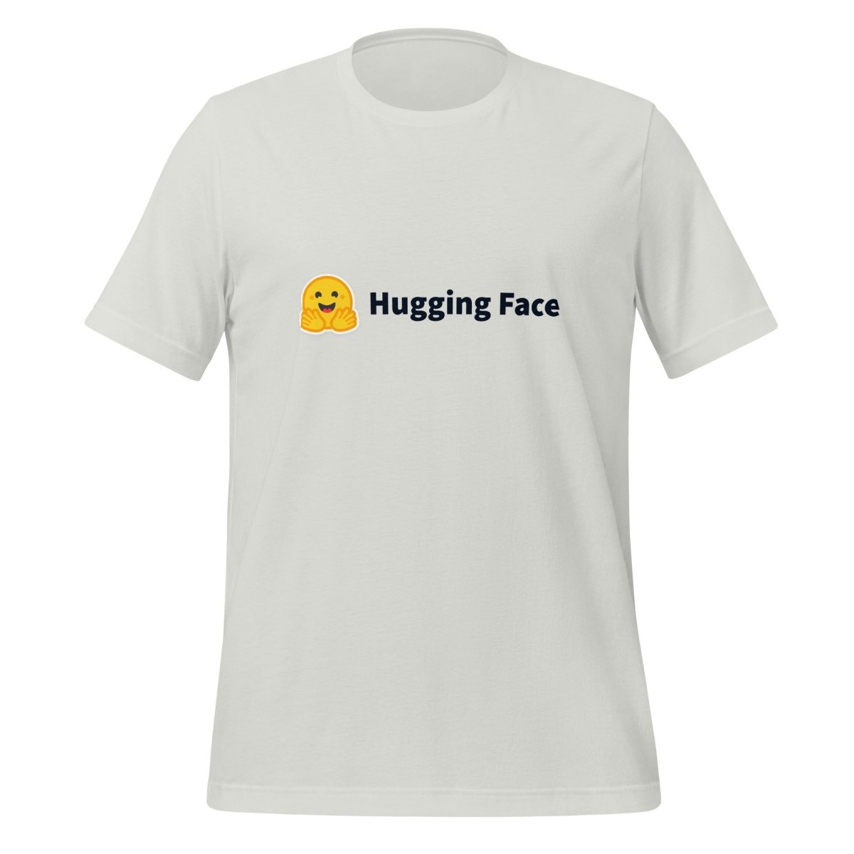 Hugging Face Black Logo T - Shirt (unisex) - Silver - AI Store