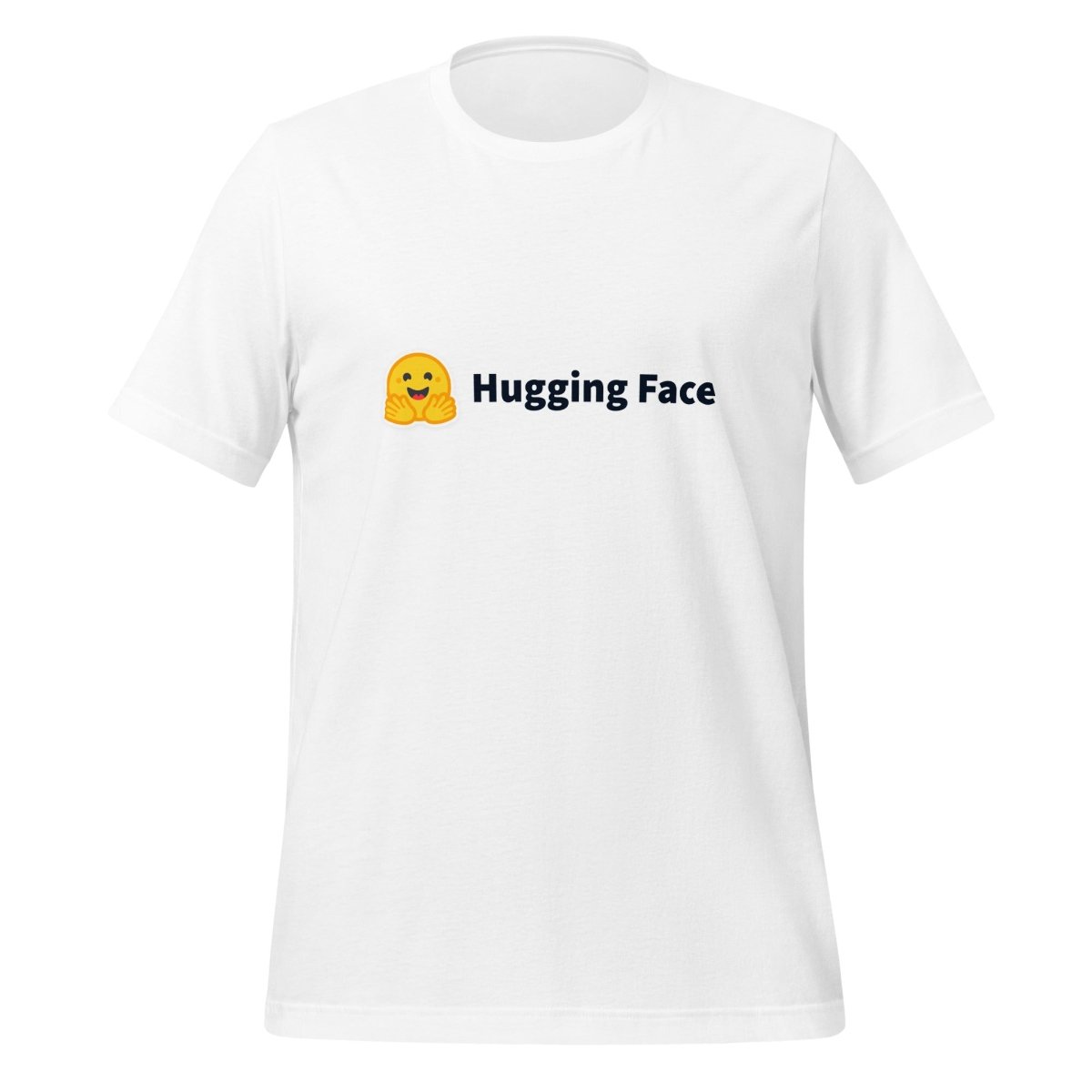 Hugging Face Black Logo T - Shirt (unisex) - White - AI Store