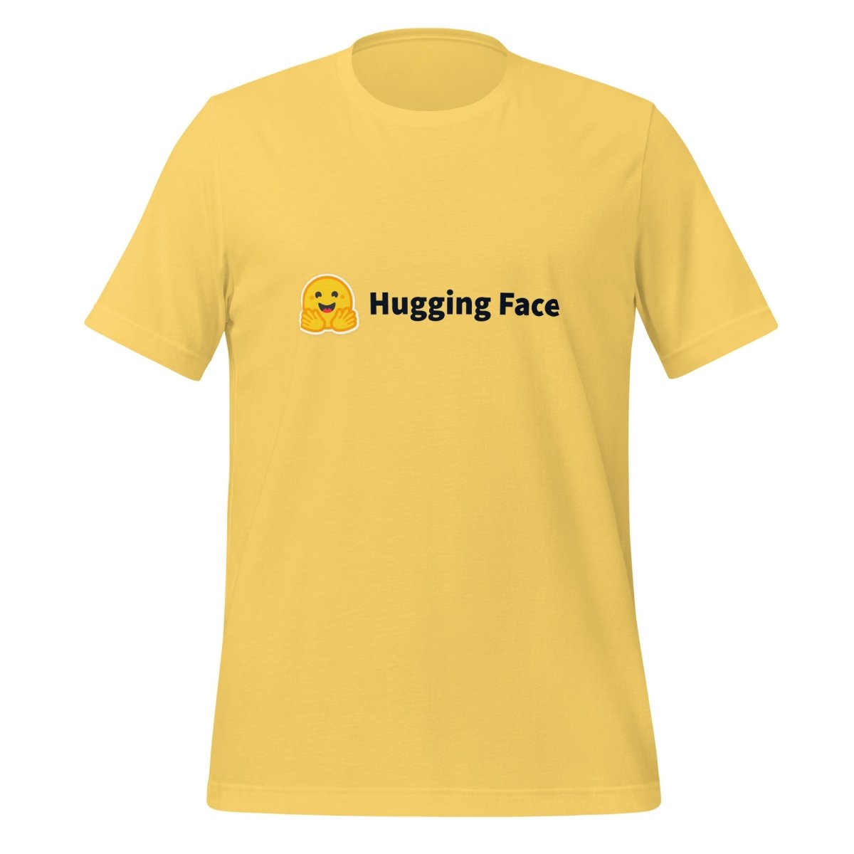 Hugging Face Black Logo T - Shirt (unisex) - Yellow - AI Store
