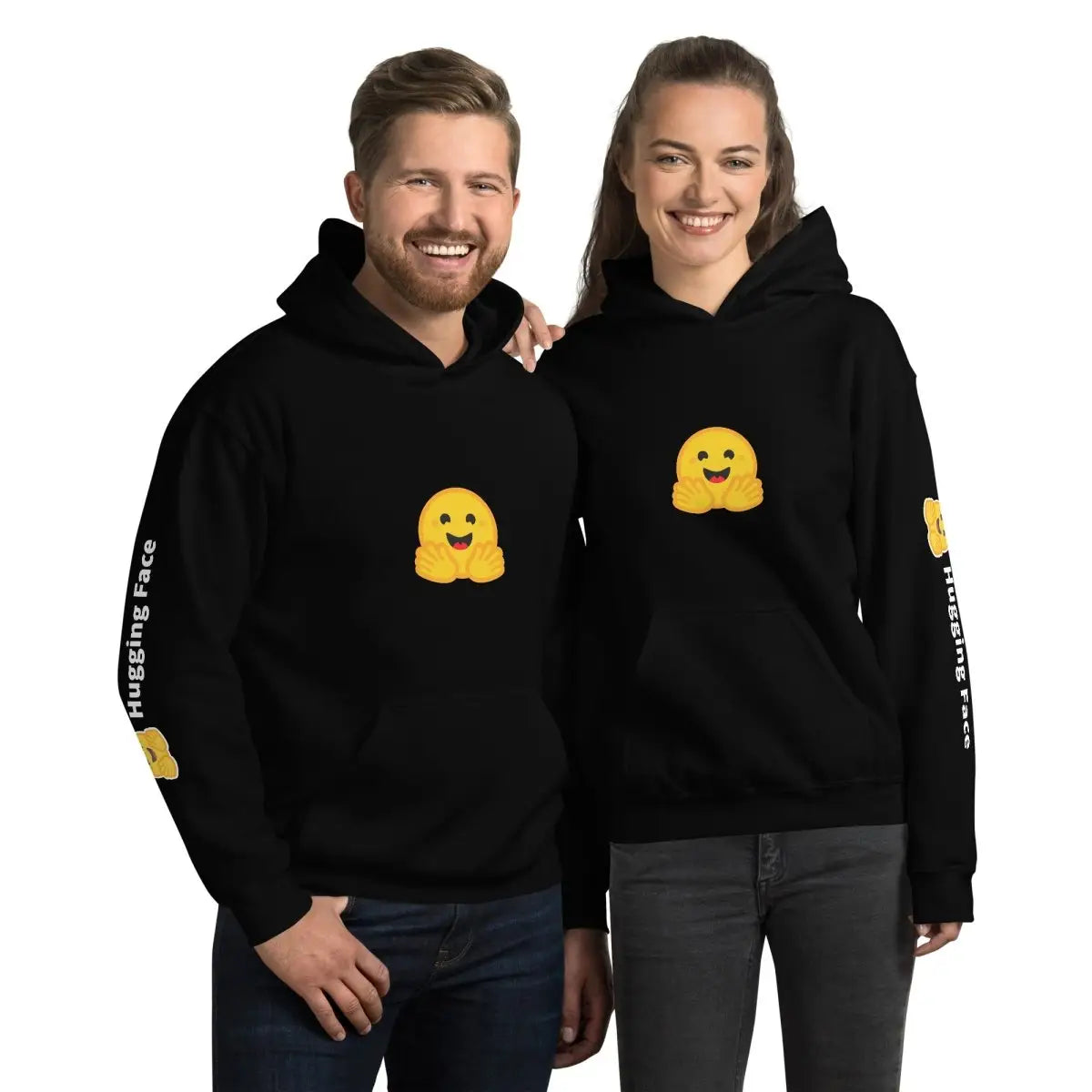 Hugging Face Icon and Logos Hoodie (unisex)