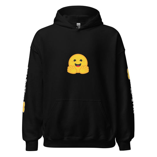 Hugging Face Icon and Logos Hoodie (unisex) - Black - AI Store