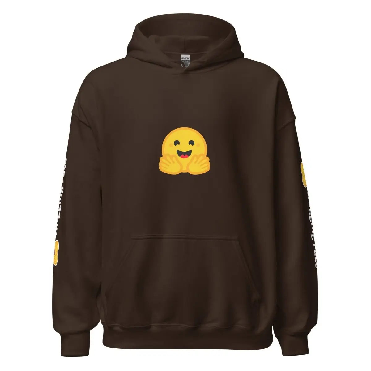 Hugging Face Icon and Logos Hoodie (unisex) - Dark Chocolate / M