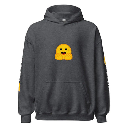 Hugging Face Icon and Logos Hoodie (unisex) - Dark Heather / M