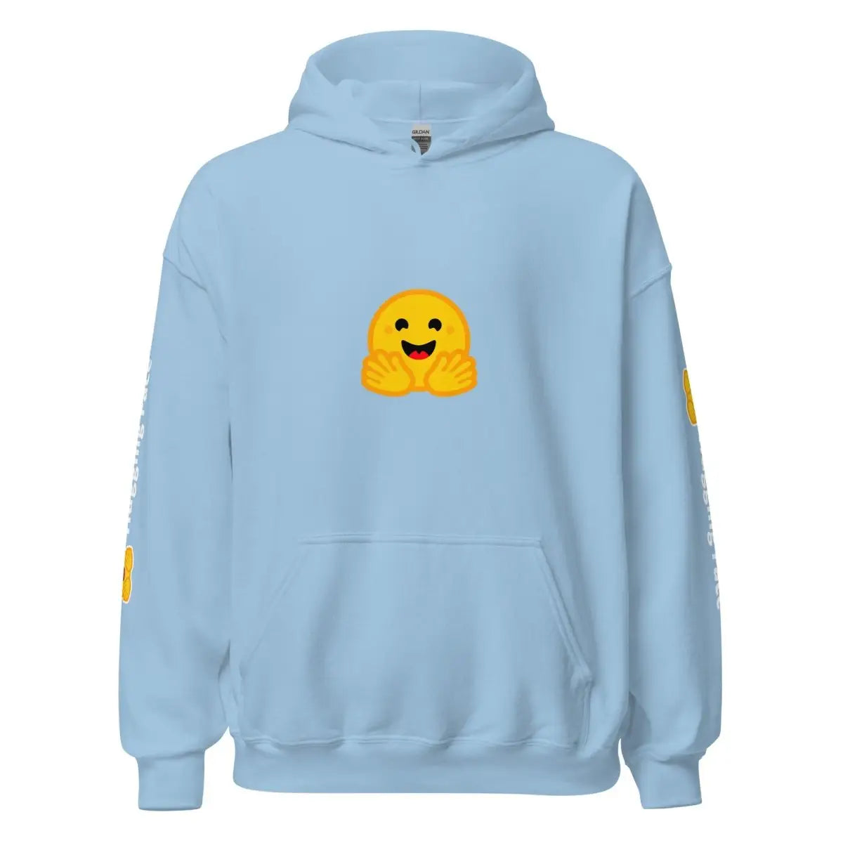 Hugging Face Icon and Logos Hoodie (unisex) - Light Blue / M