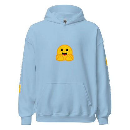 Hugging Face Icon and Logos Hoodie (unisex) - Light Blue / M