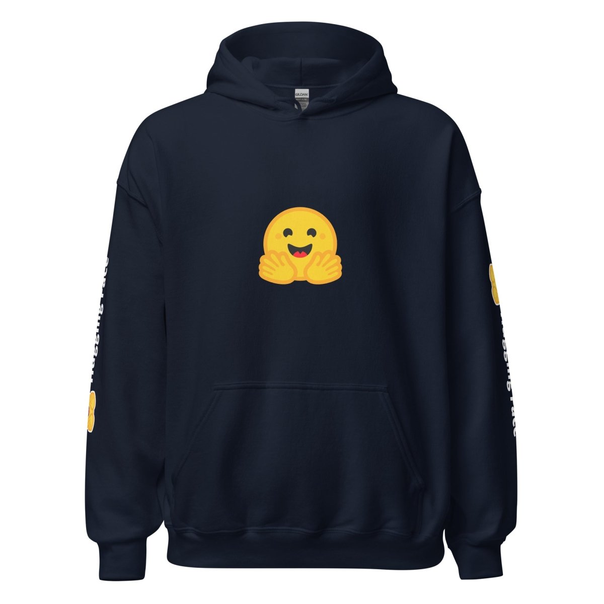 Hugging Face Icon and Logos Hoodie (unisex) - Navy - AI Store