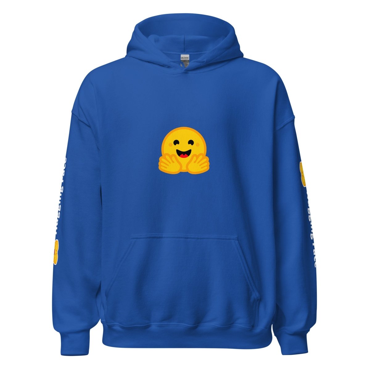 Hugging Face Icon and Logos Hoodie (unisex) - Royal - AI Store