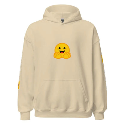 Hugging Face Icon and Logos Hoodie (unisex) - Sand / M