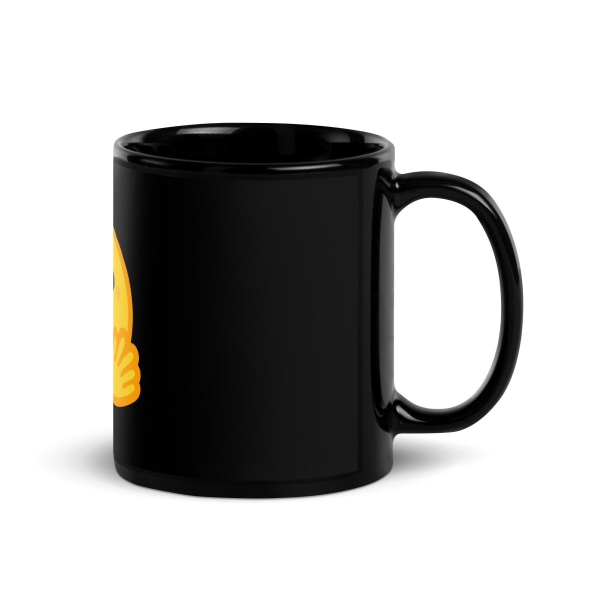 Hugging Face Icon Black Glossy Mug - 11 oz - AI Store