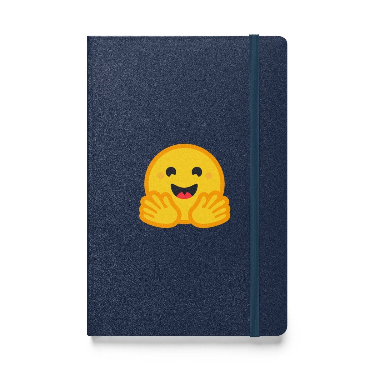 Hugging Face Icon Hardcover Bound Notebook - Navy - AI Store