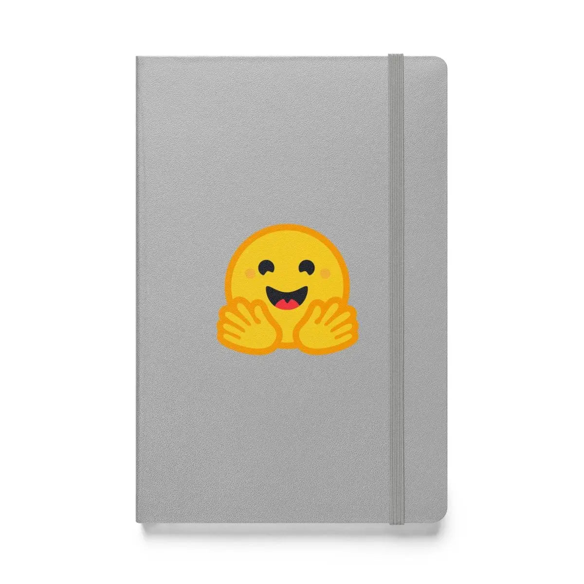 Hugging Face Icon Hardcover Bound Notebook - Silver