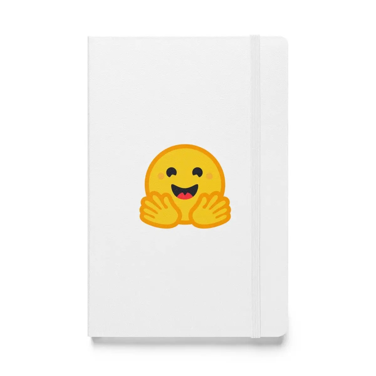 Hugging Face Icon Hardcover Bound Notebook - White