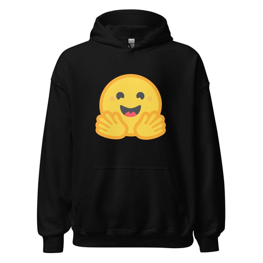 Hugging Face Icon Hoodie (unisex) - Black - AI Store