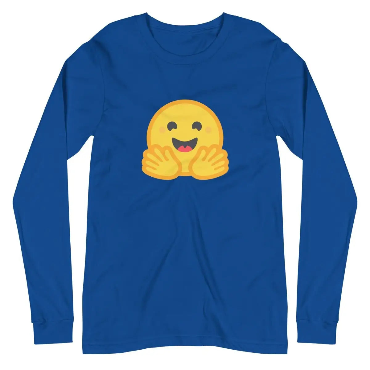 Hugging Face Icon Long Sleeve T-Shirt (unisex) - True Royal / M