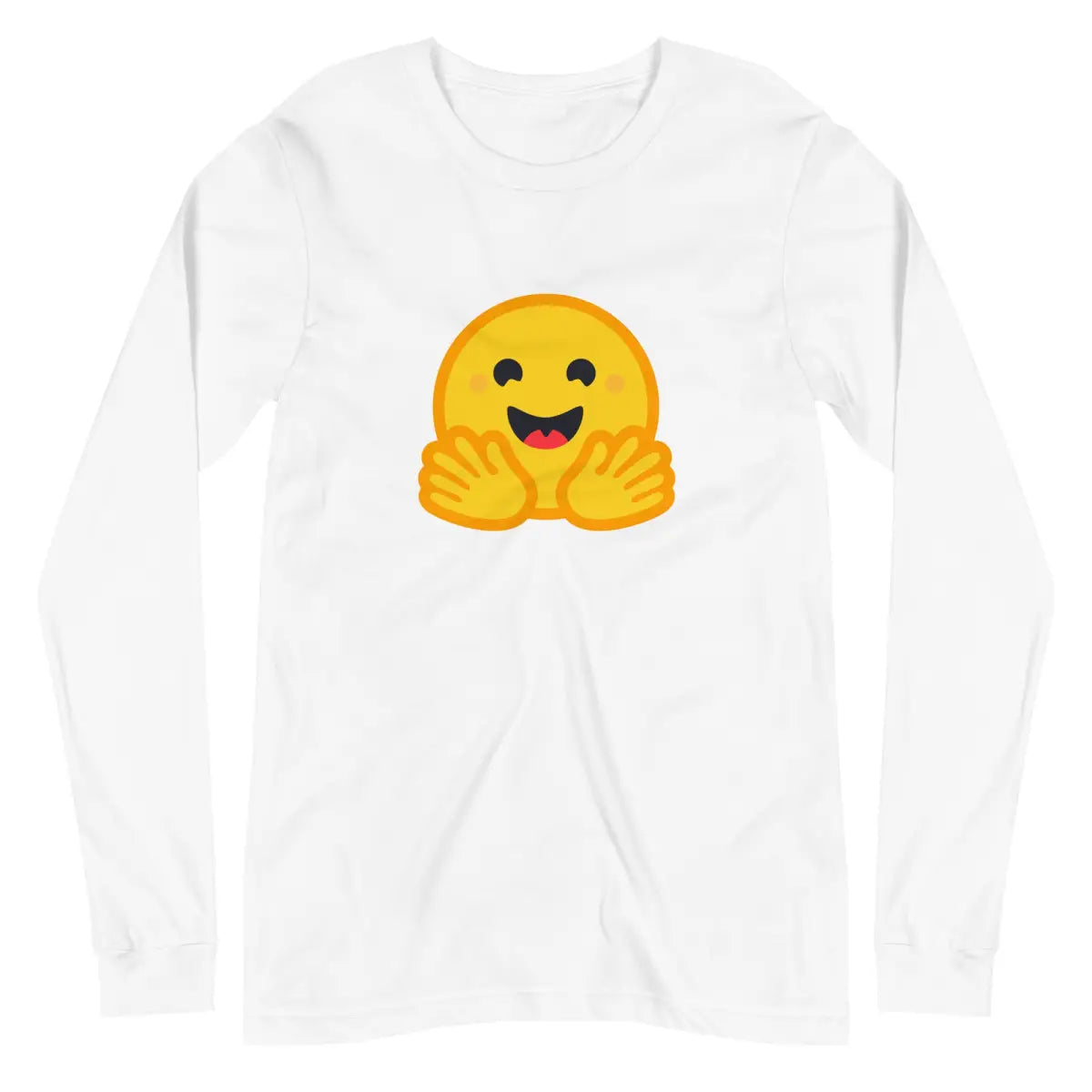 Hugging Face Icon Long Sleeve T-Shirt (unisex) - White / M