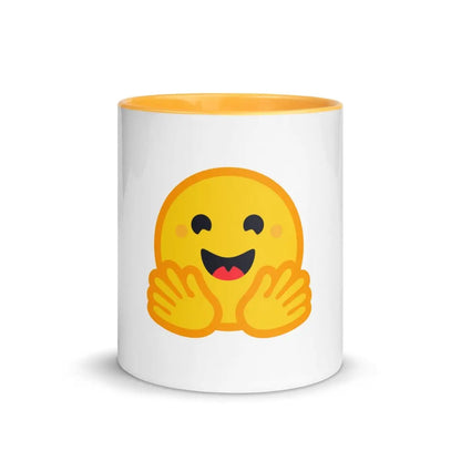 Hugging Face Icon Mug with Color Inside - Golden Yellow / 11 oz