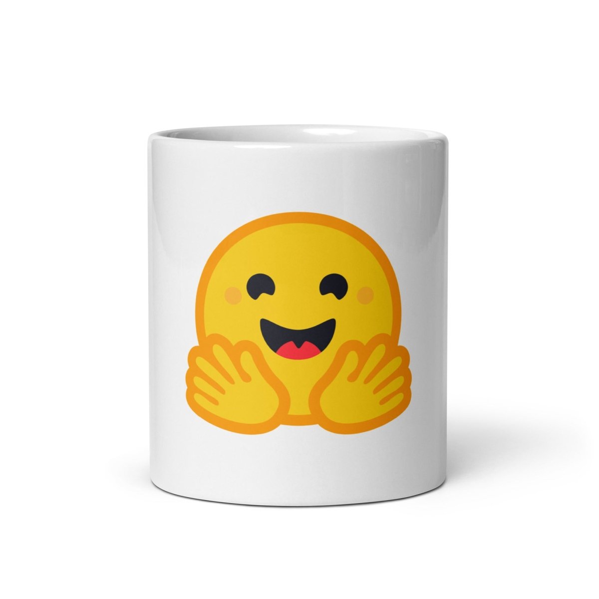 Hugging Face Icon on White Glossy Mug - 11 oz - AI Store