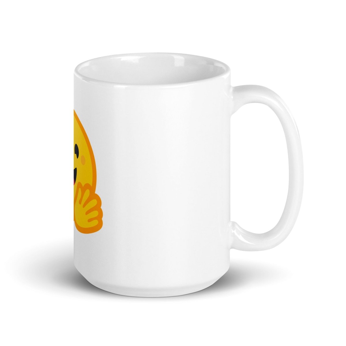 Hugging Face Icon on White Glossy Mug - 20 oz - AI Store