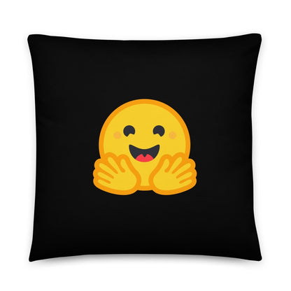 Hugging Face Icon Pillow - 22″×22″ - AI Store