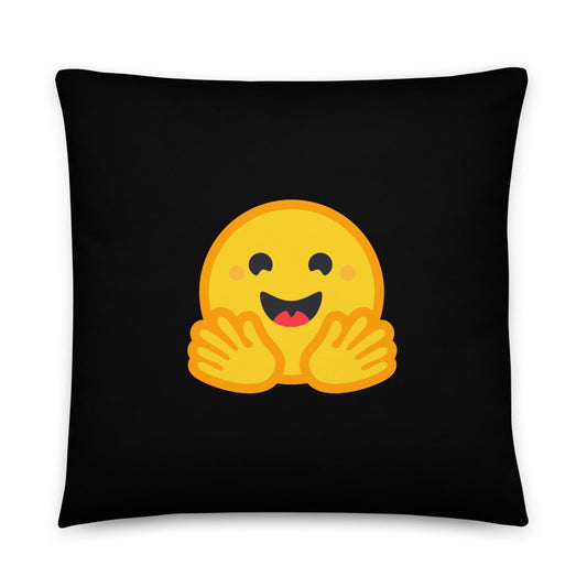 Hugging Face Icon Pillow - 22″×22″ - AI Store