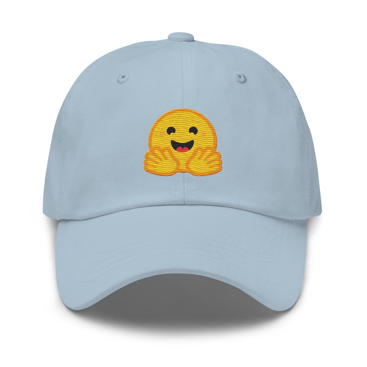 Hugging Face Icon True - Color Embroidered Cap - Light Blue - AI Store