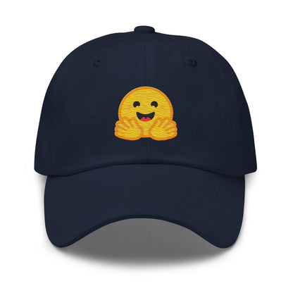 Hugging Face Icon True - Color Embroidered Cap - Navy - AI Store
