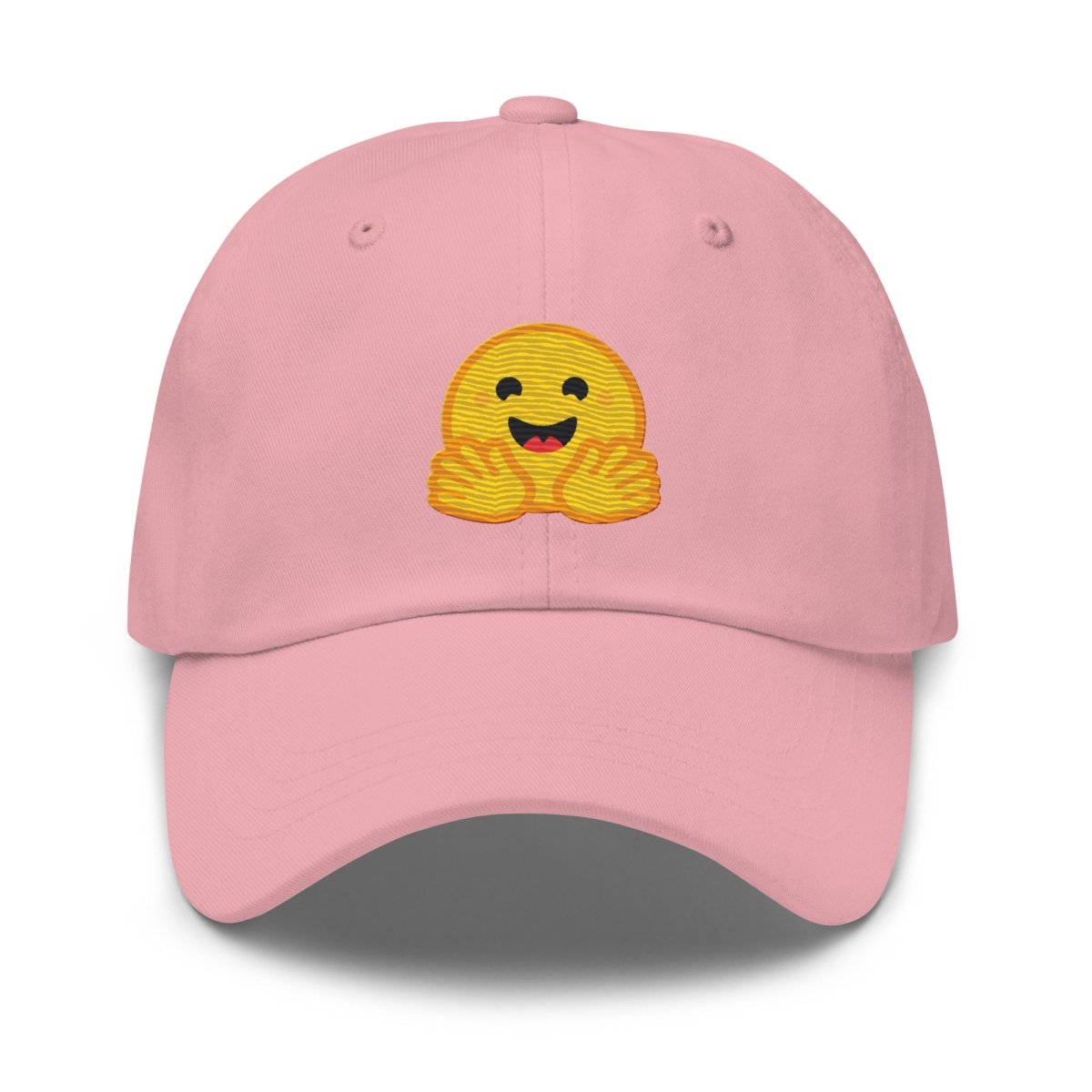 Hugging Face Icon True - Color Embroidered Cap - Pink - AI Store