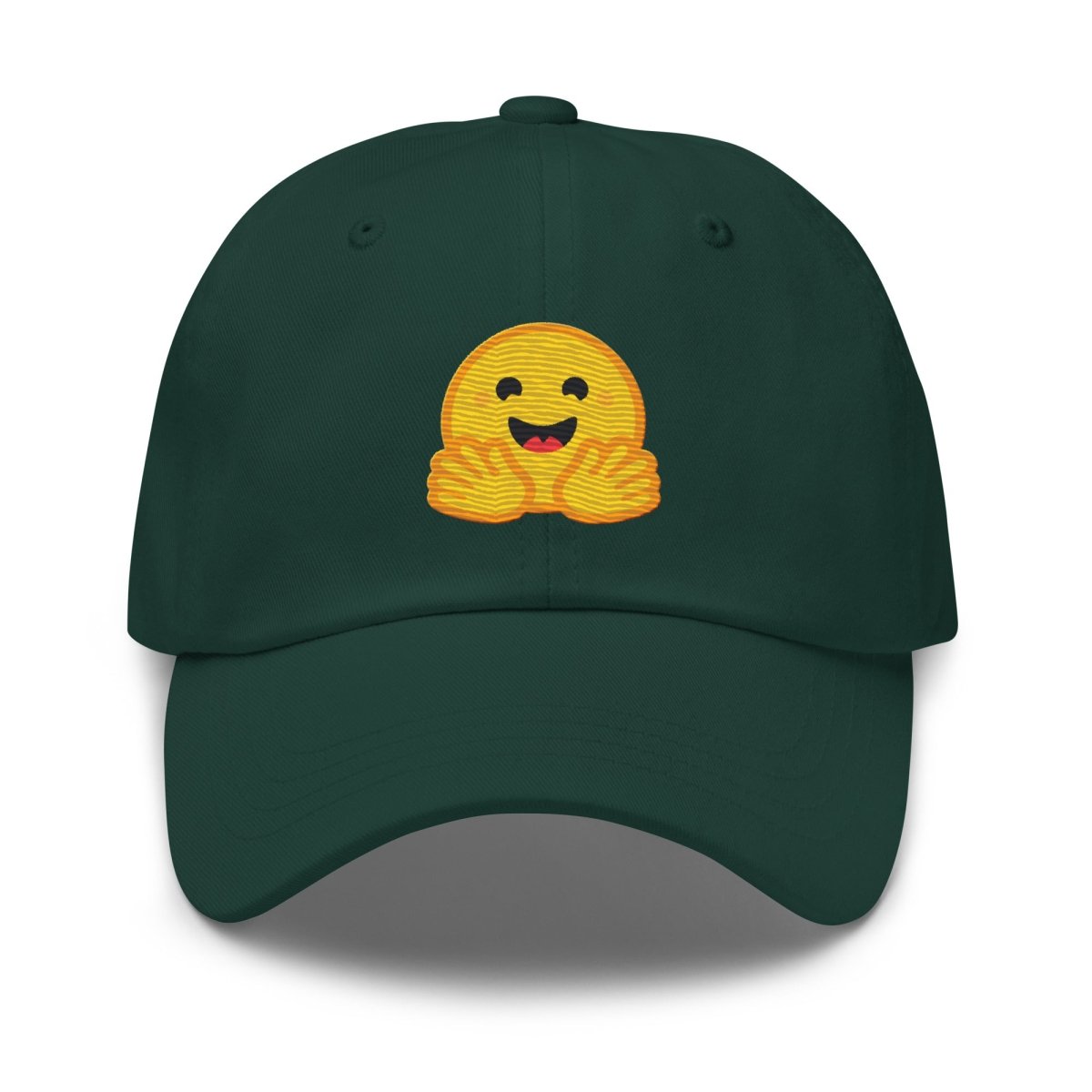 Hugging Face Icon True - Color Embroidered Cap - Spruce - AI Store