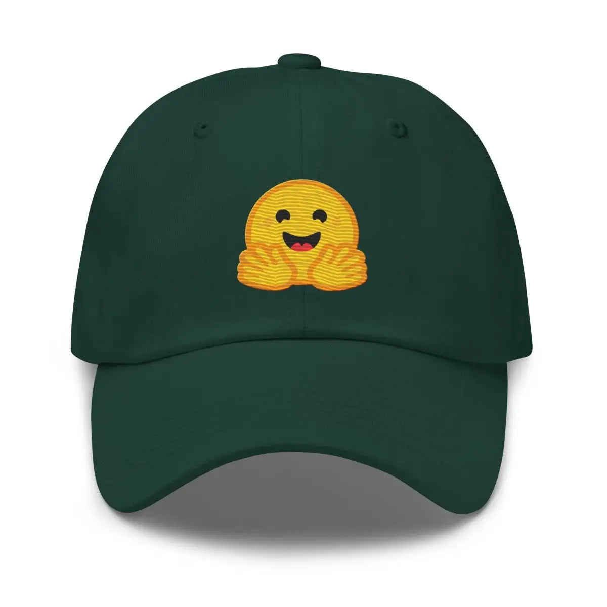 Hugging Face Icon True-Color Embroidered Cap - Spruce