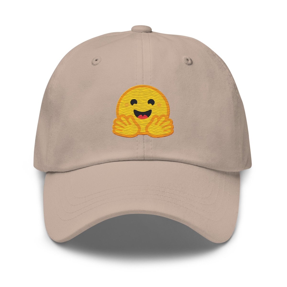 Hugging Face Icon True - Color Embroidered Cap - Stone - AI Store