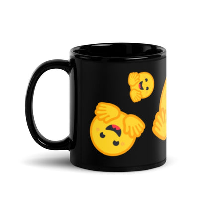 Hugging Face Icons on Black Glossy Mug - 11 oz - AI Store