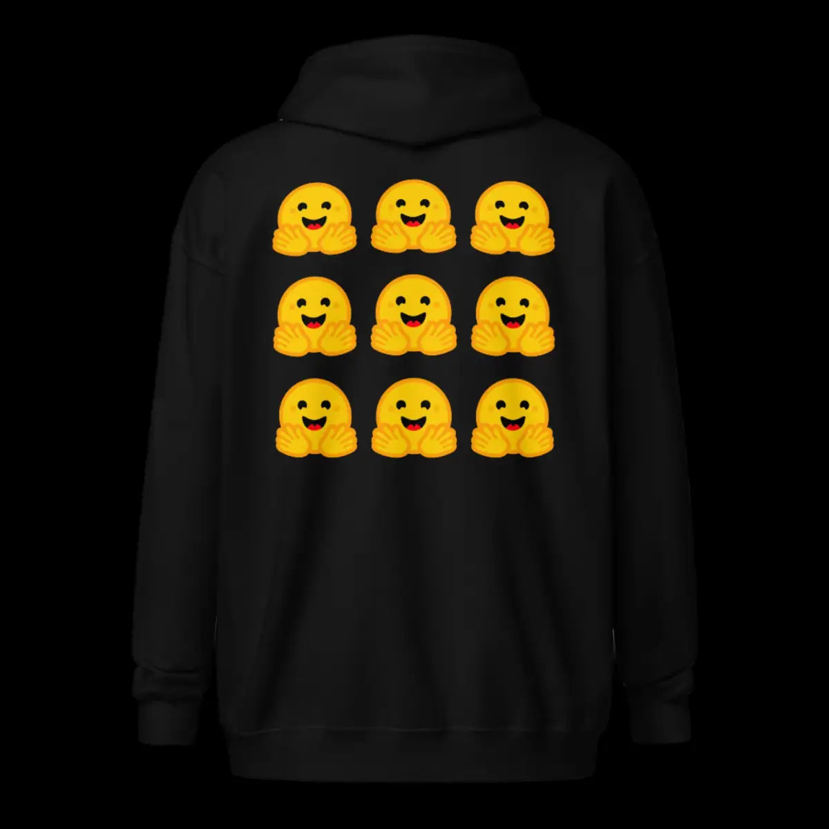 Hugging Face Icons Zip Hoodie (unisex)