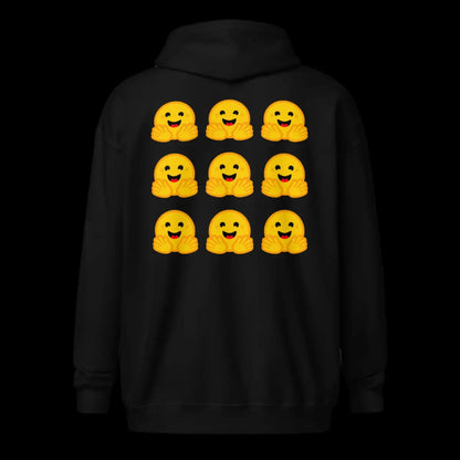 Hugging Face Icons Zip Hoodie (unisex)