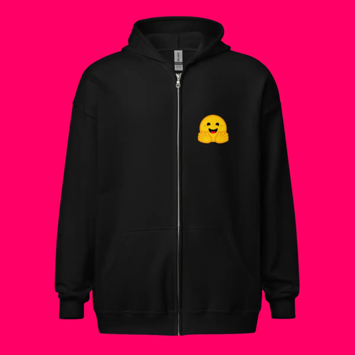 Hugging Face Icons Zip Hoodie (unisex)