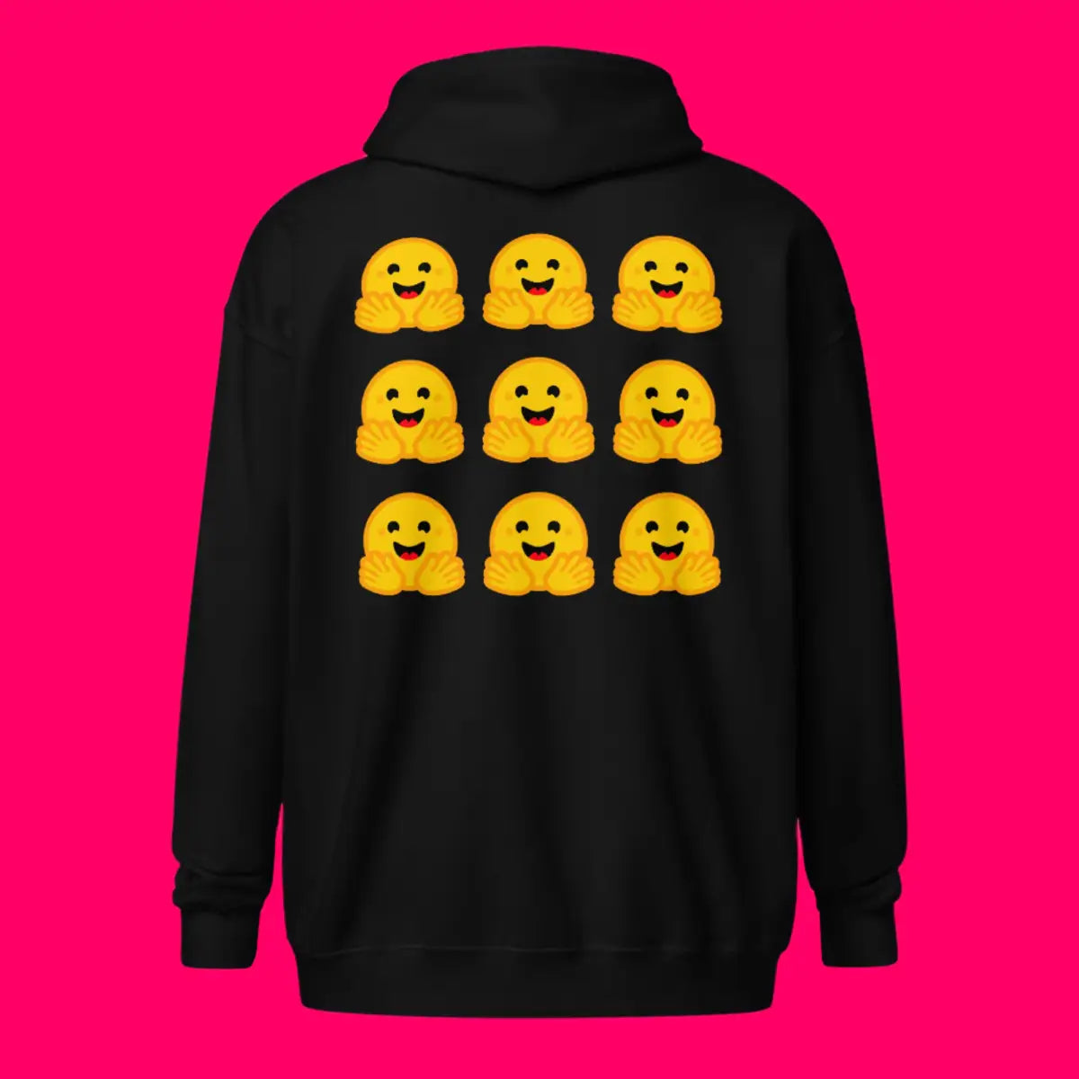 Hugging Face Icons Zip Hoodie (unisex)